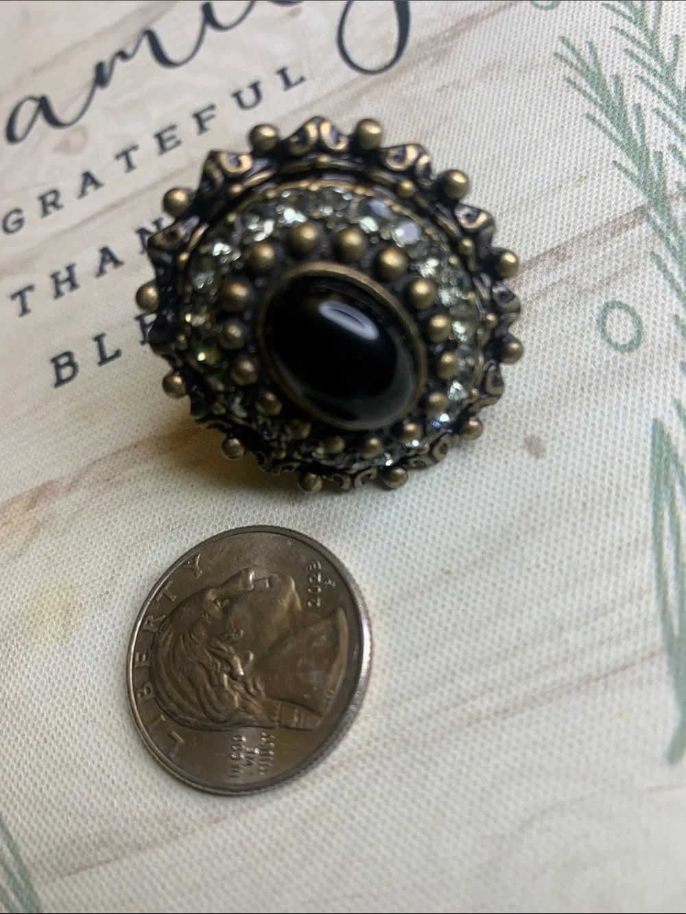 Vintage Style Stretch Statement Ring